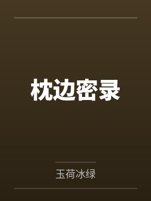 枕边密录封面