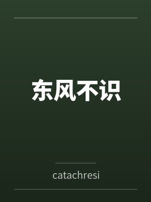 东风不识封面