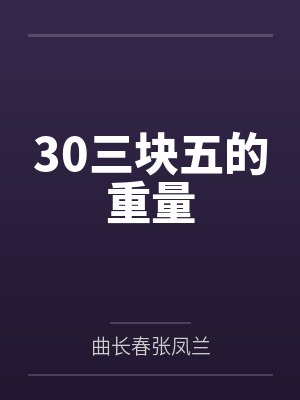 30三块五的重量封面