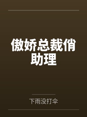 傲娇总裁俏助理封面
