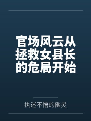 官场风云从拯救女县长的危局开始 朱建华封面