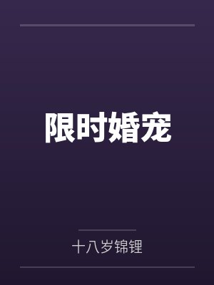 限时婚宠封面