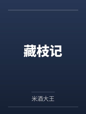 藏枝记封面