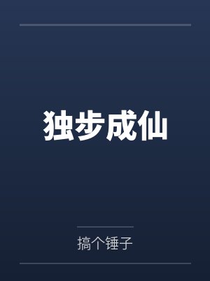 独步成仙封面