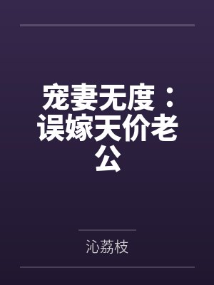 宠妻无度：误嫁天价老公笔趣阁无弹窗封面
